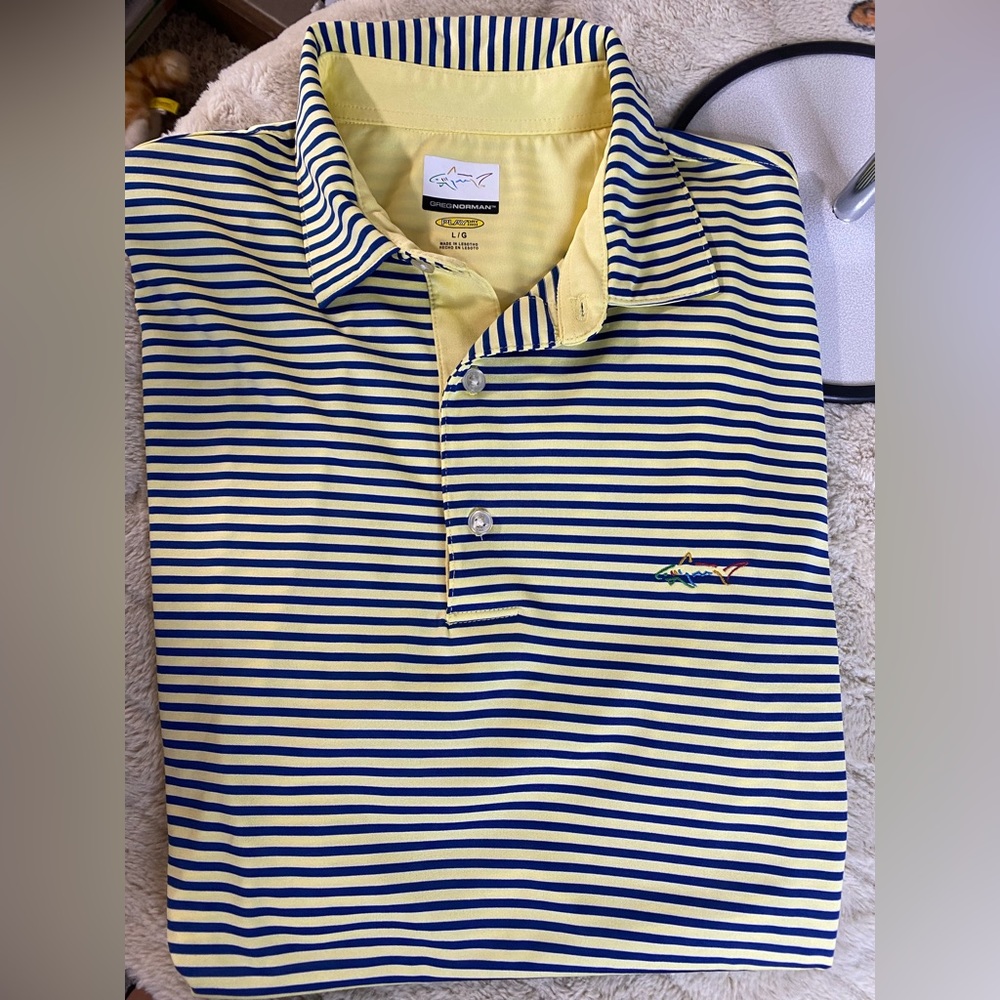 Greg Norman Golf performance polo shirt large